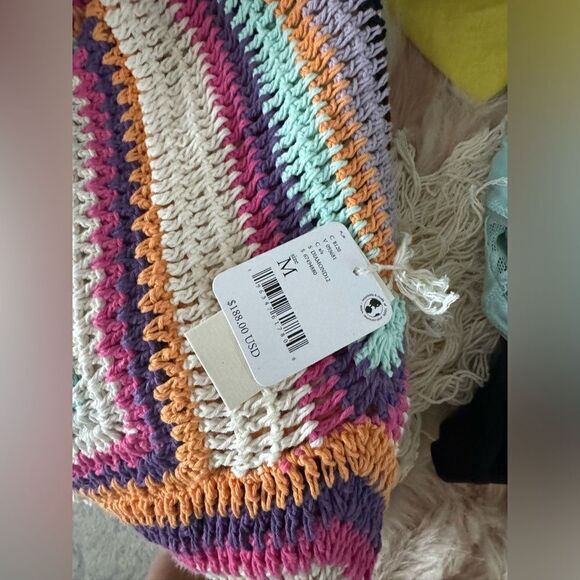 Free People x Flook Skirt Women Diamond Tassel Crochet  $188 NWT - Picture 5 of 5